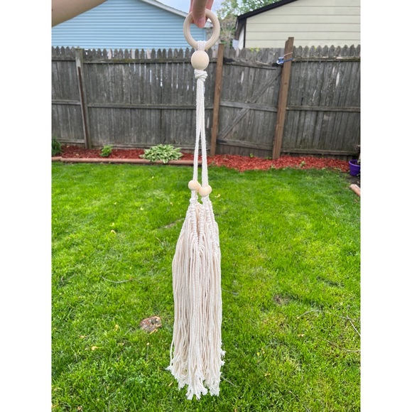 Large Fringe Macramé Plant Hanger - Picture 3 of 6
